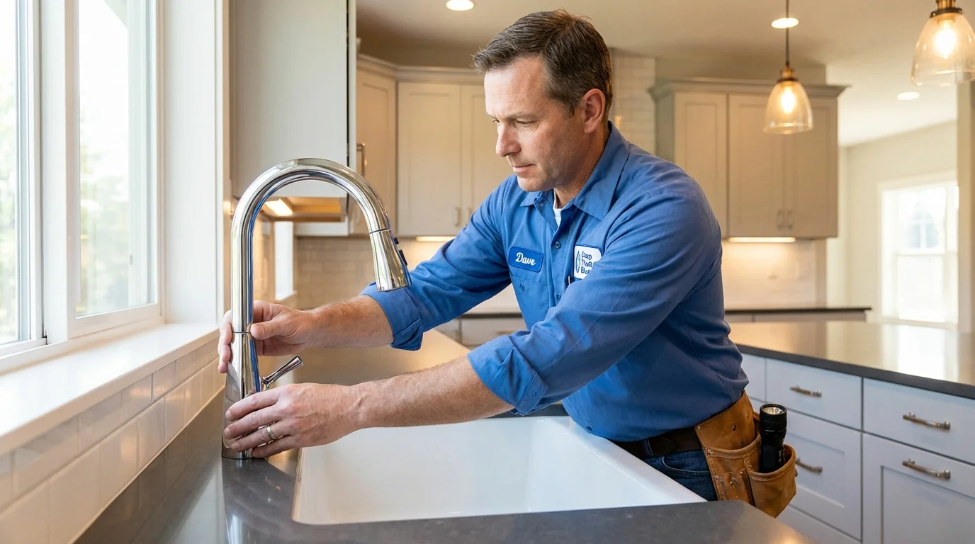 Kitchen faucet installation by Johns Plumbing LLC in Marmaduke