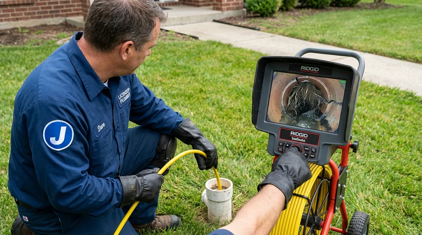 Sewer camera inspection being performed by Johns Plumbing LLC in Marmaduke